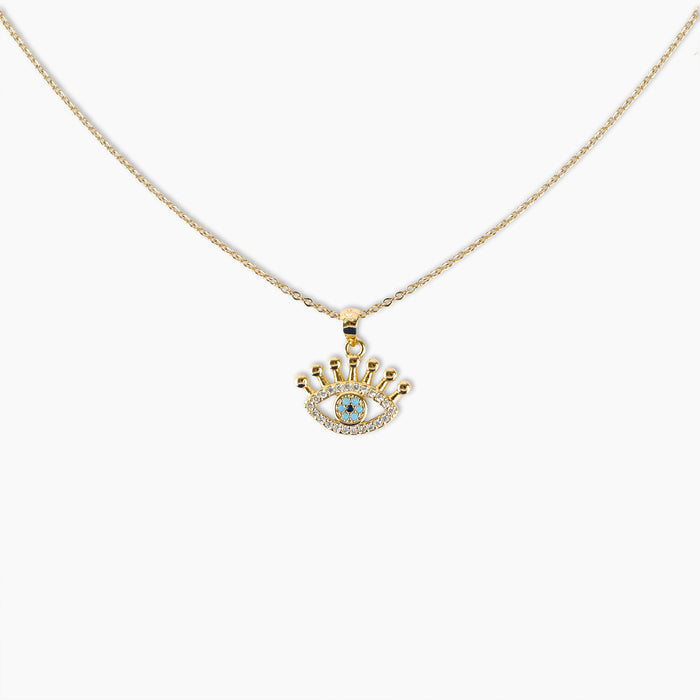 Studded Evil Eye Pendant