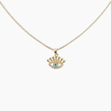 Studded Evil Eye Pendant