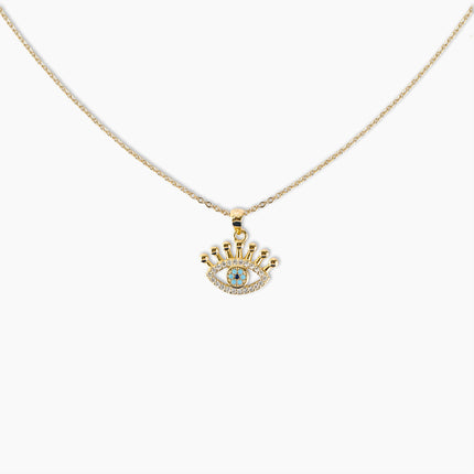 Studded Evil Eye Pendant