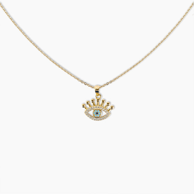 Studded Evil Eye Pendant
