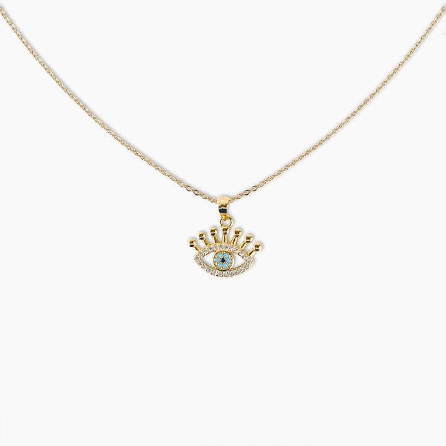 Studded Evil Eye Pendant