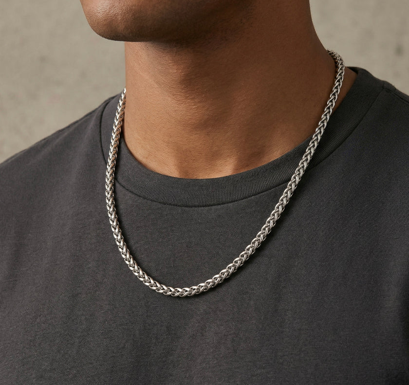Titan Silver Wheat Chain