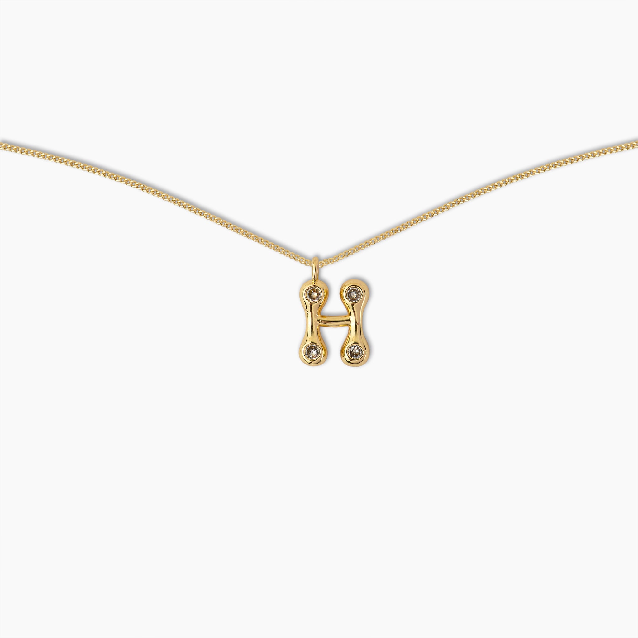Duo Diamond Initial Necklace