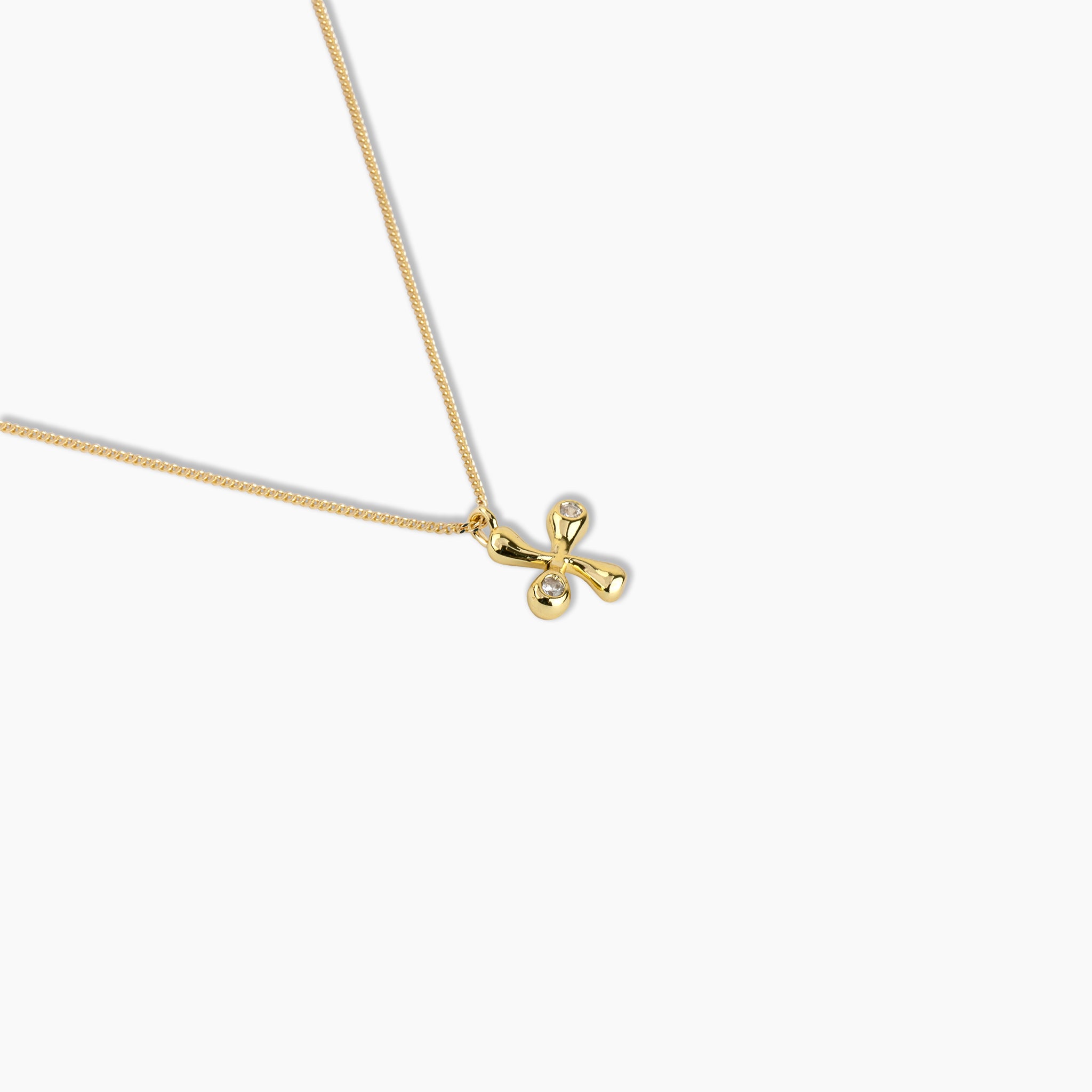 Duo Diamond Initial Necklace
