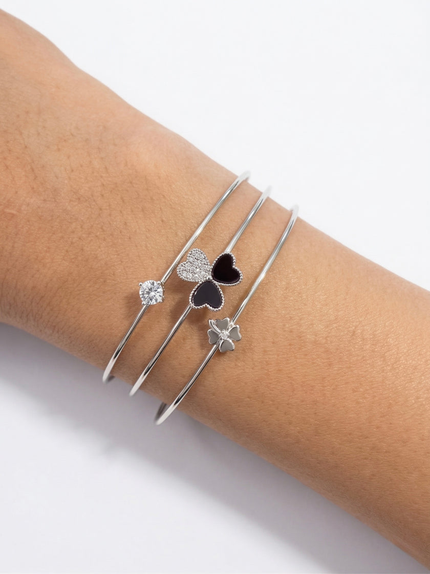 Midnight Clover Stackable bracelets