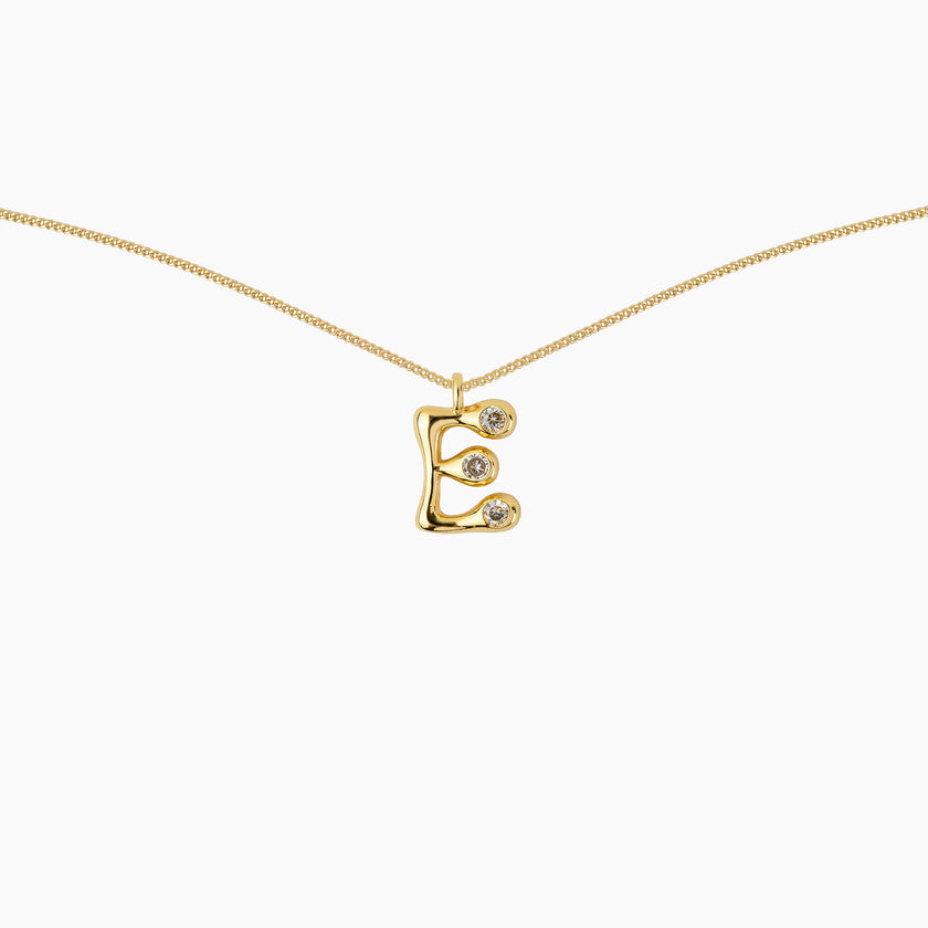 Duo Diamond Initial Necklace