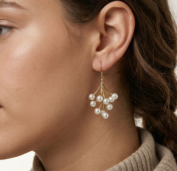 Cherry Blossom Pearl Earrings