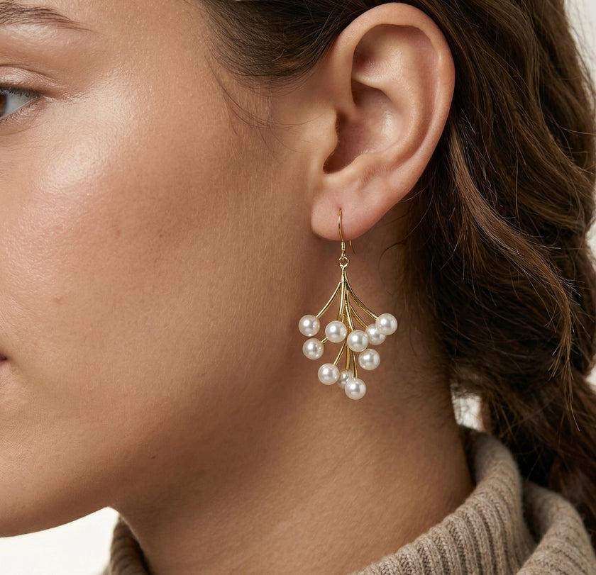Cherry Blossom Pearl Earrings