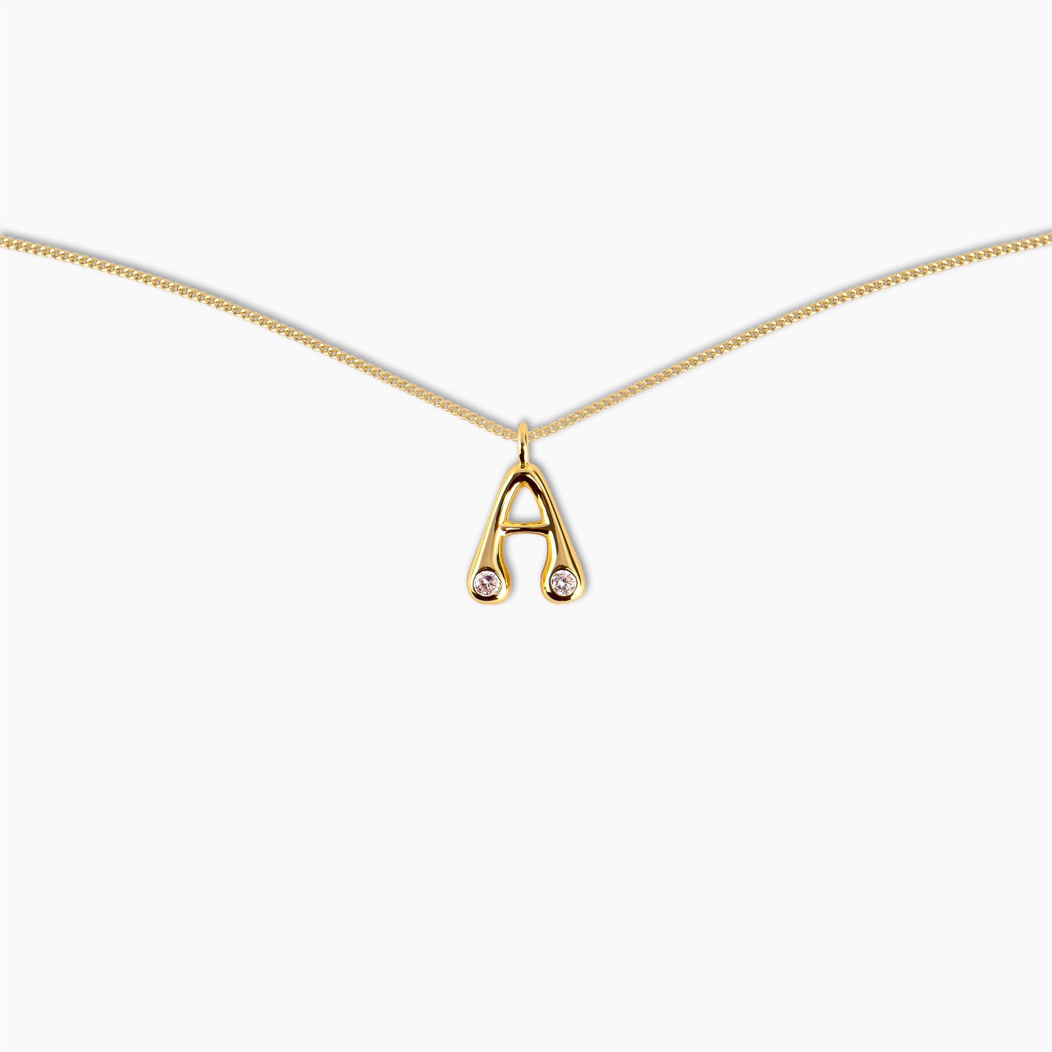 Duo Diamond Initial Necklace