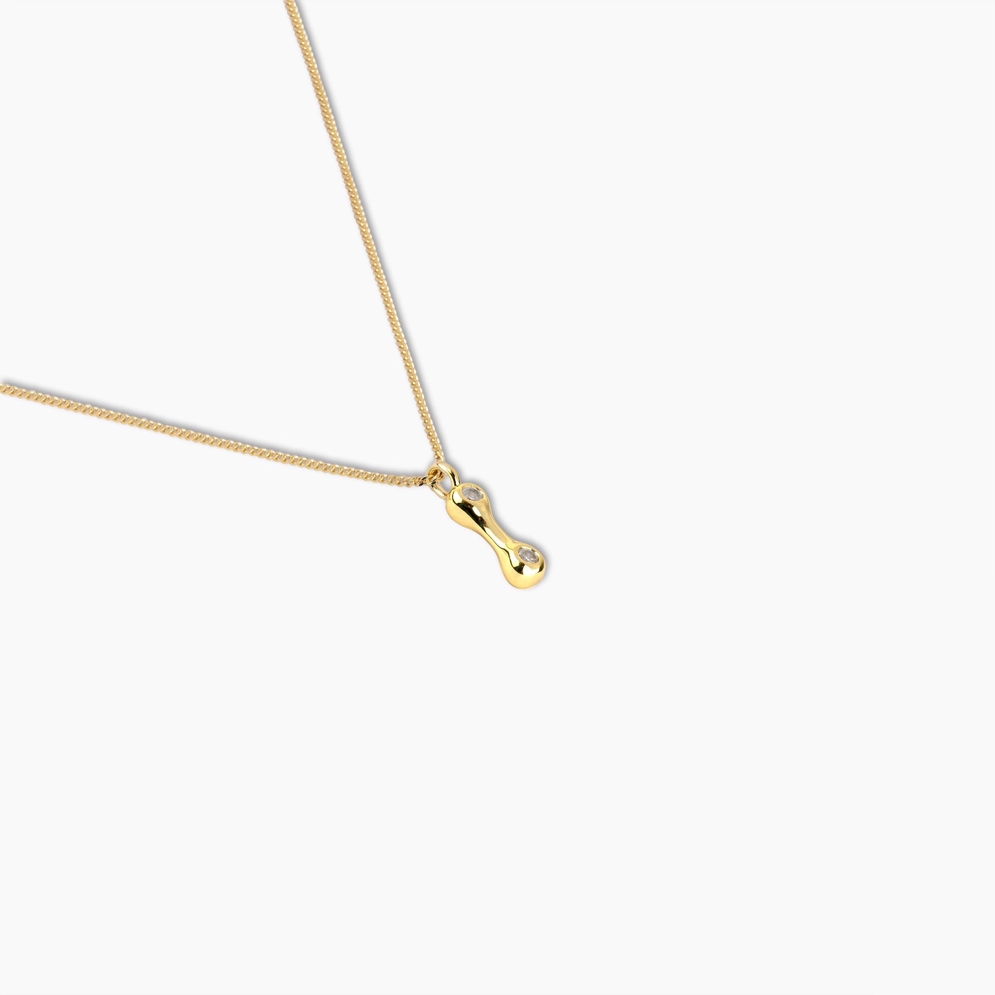 Duo Diamond Initial Necklace
