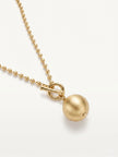 Brushed Gold Orb Toggle Necklace