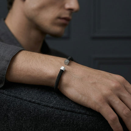 Midnight Mesh Cuff Bracelet