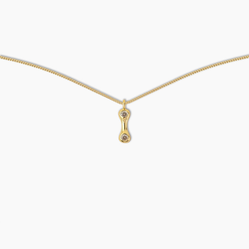Duo Diamond Initial Necklace