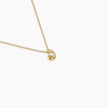 Brushed Mood Crescent Solitaire Necklace