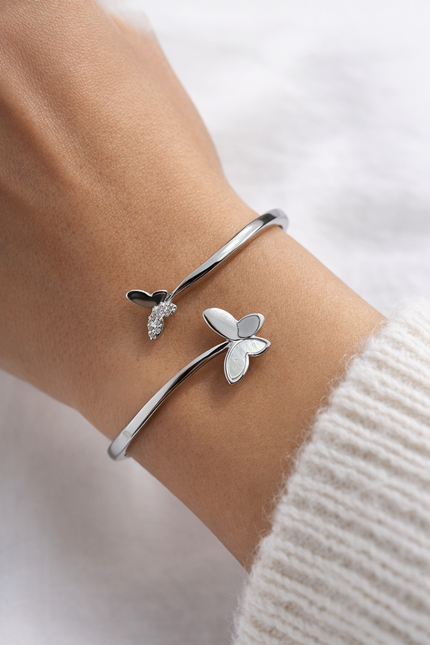 Flutterline cuff Bangle
