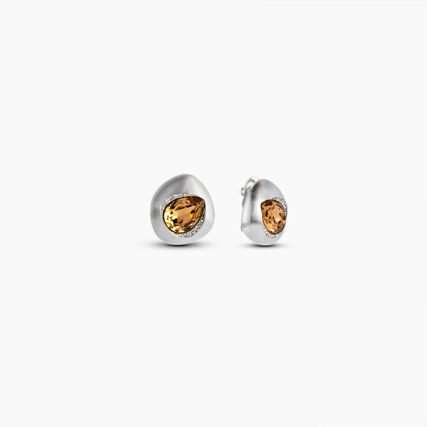 Brushed Mood Whiskey Contour Earrings
