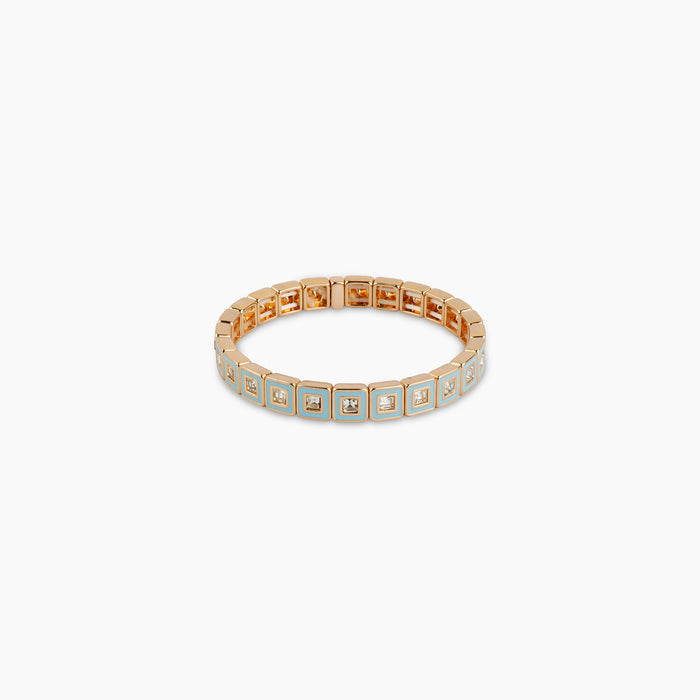The Prism Tile Light Blue Stretch Bracelet