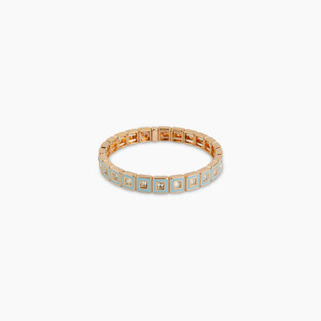 The Prism Tile Light Blue Stretch Bracelet