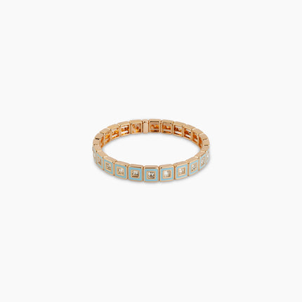 The Prism Tile Light Blue Stretch Bracelet