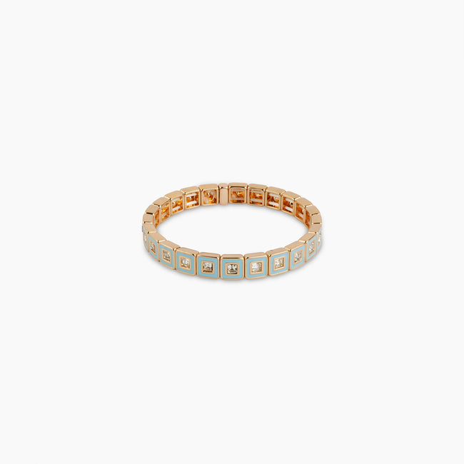 The Prism Tile Icy Blue Stretch Bracelet