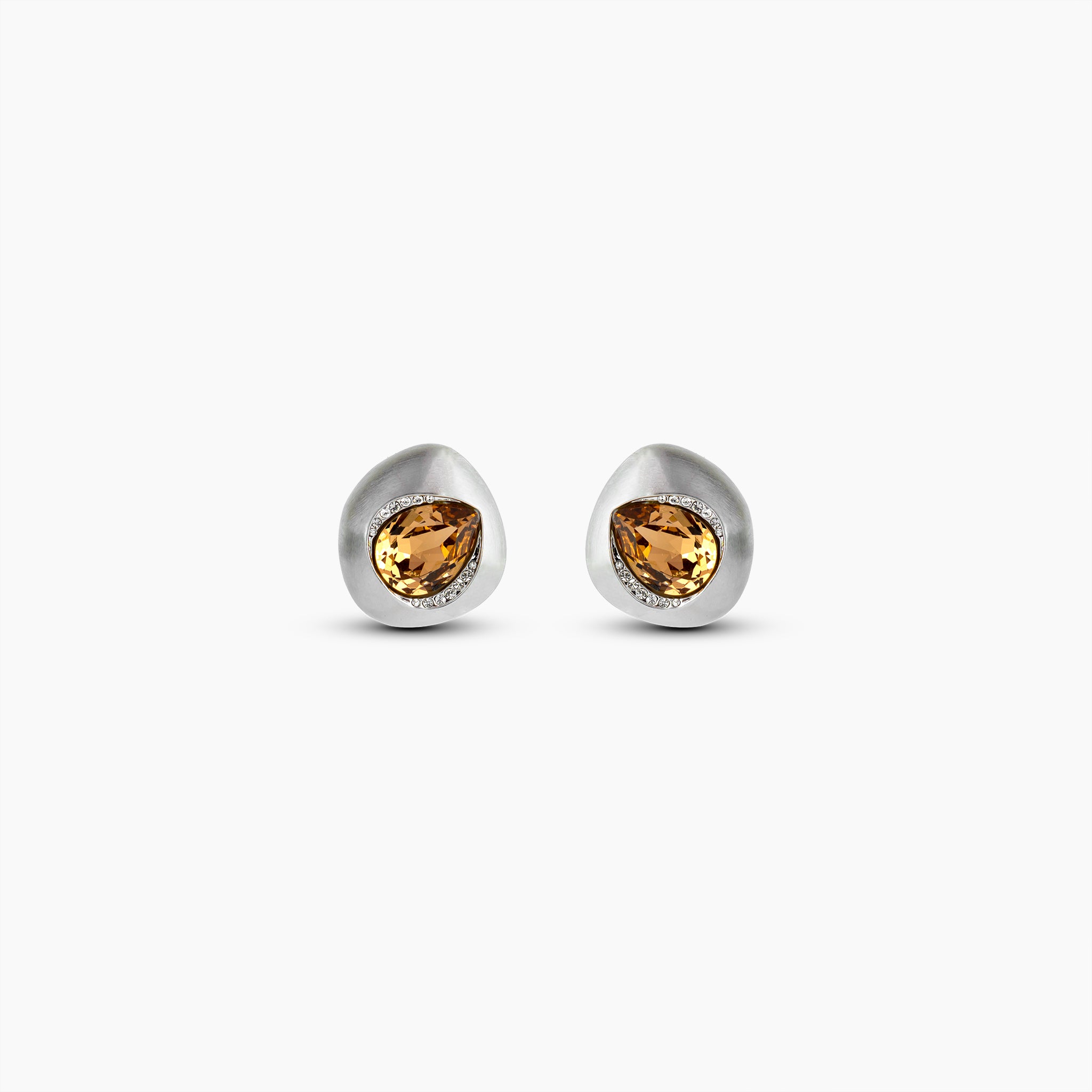 Brushed Mood Whiskey Contour Earrings