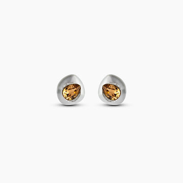 Brushed Mood Whiskey Contour Earrings