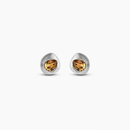Brushed Mood Whiskey Contour Earrings