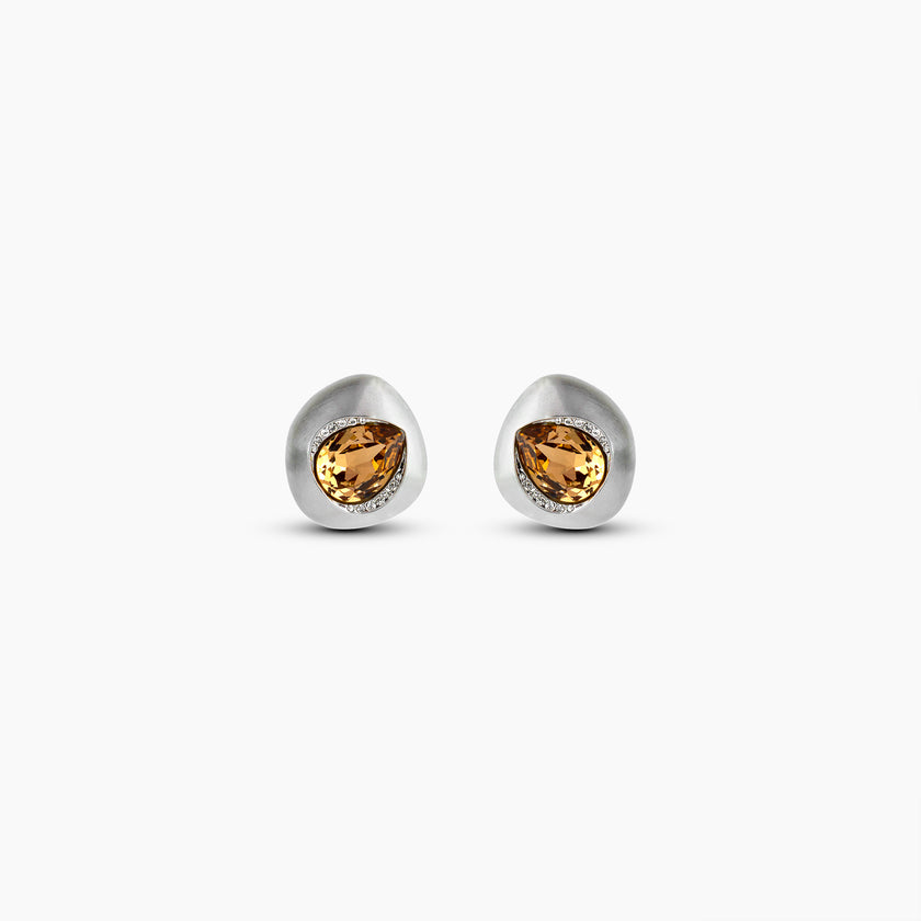 Brushed Mood Whiskey Contour Earrings