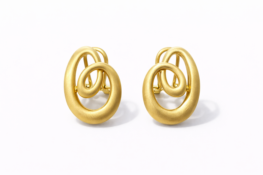 Brushed Mood Love Knot Earrings