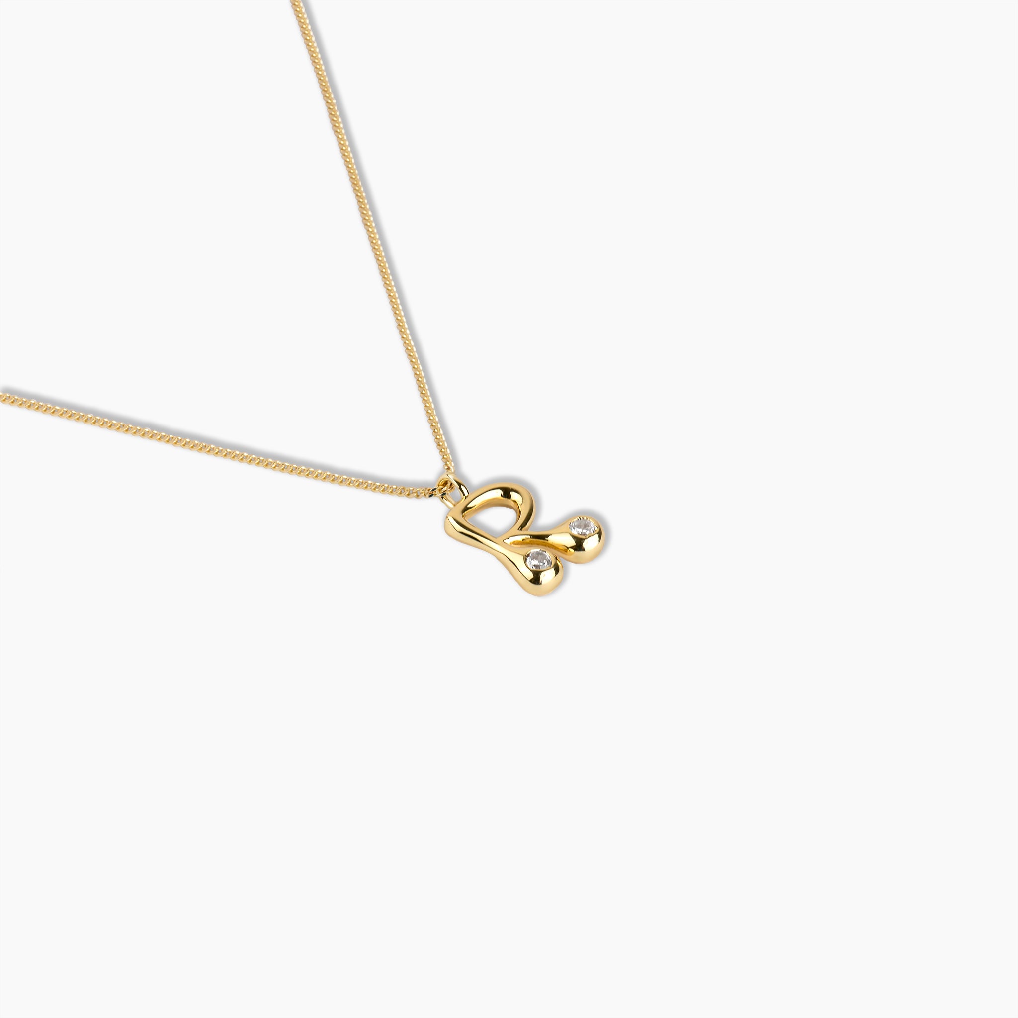 Duo Diamond Initial Necklace