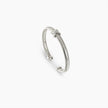 White Gold Crisscross Ribbed Cuff