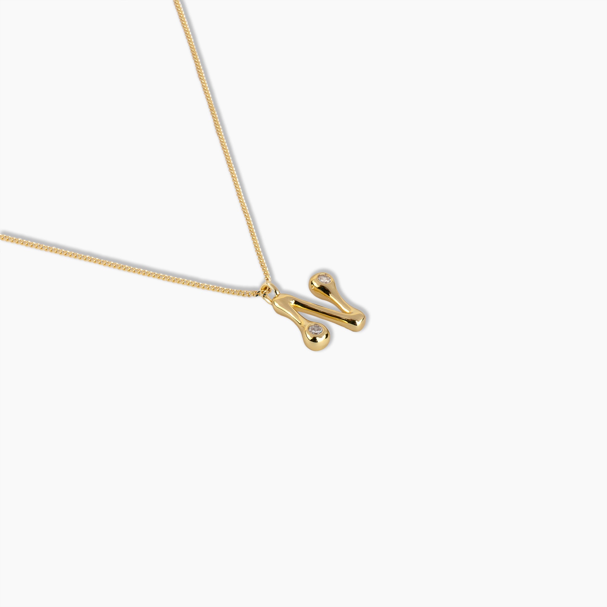Duo Diamond Initial Necklace