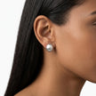 Brushed Mood Silver Dome Studs