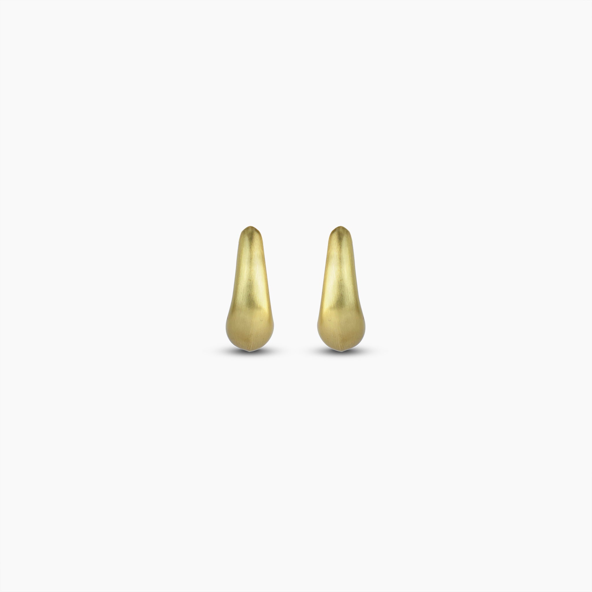 Brushed Mood Gold Hoops