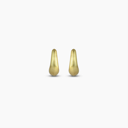 Brushed Mood Gold Hoops
