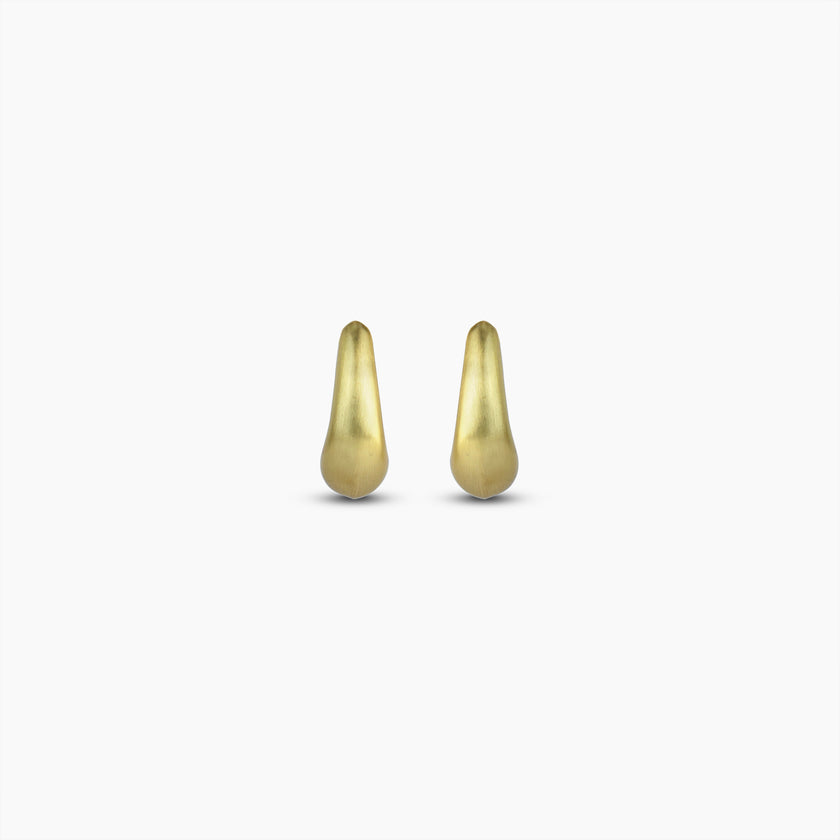 Brushed Mood Gold Hoops
