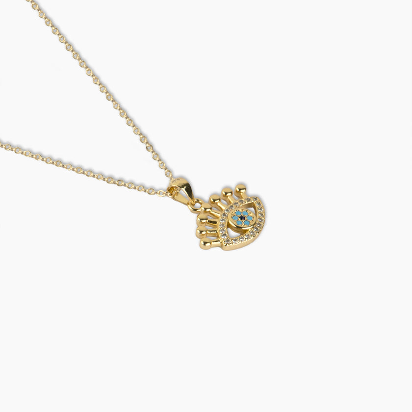 Studded Evil Eye Pendant
