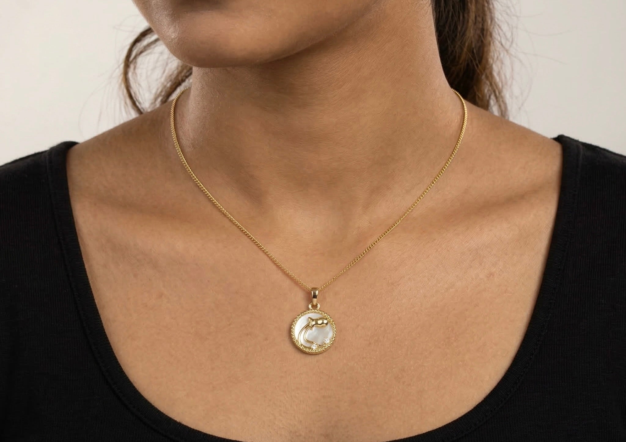 Aquarius Zodiac Pendant