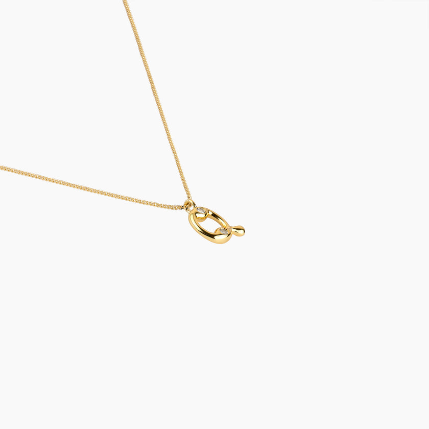 Duo Diamond Initial Necklace