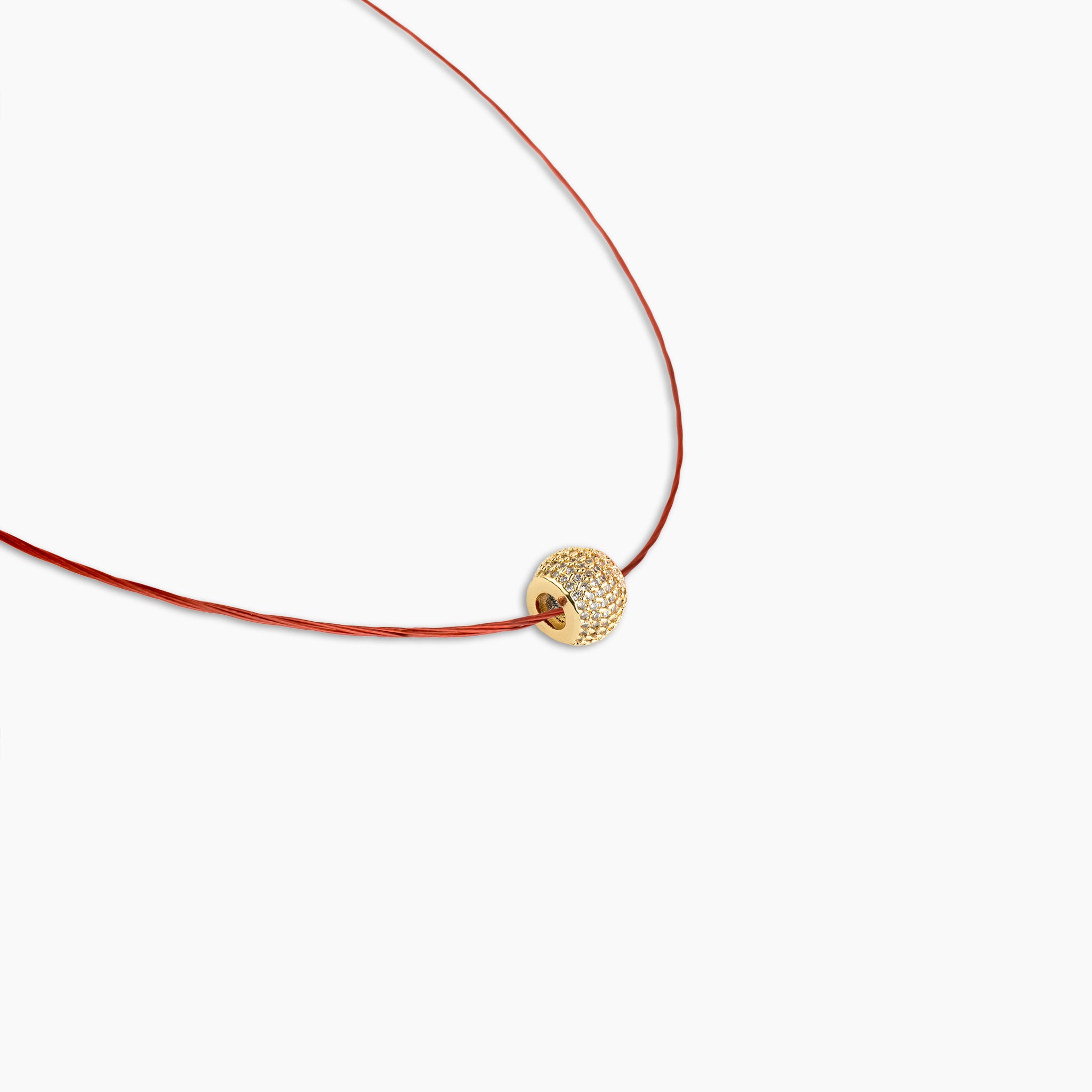 Diamond Barrel Cord Necklace
