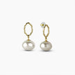 Sculpted Pearl Drop Earrings
