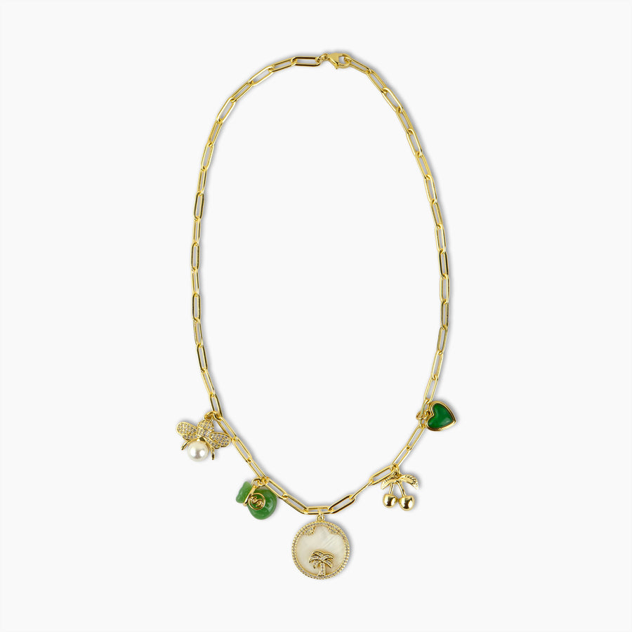 Emerald Garden Charm Necklace