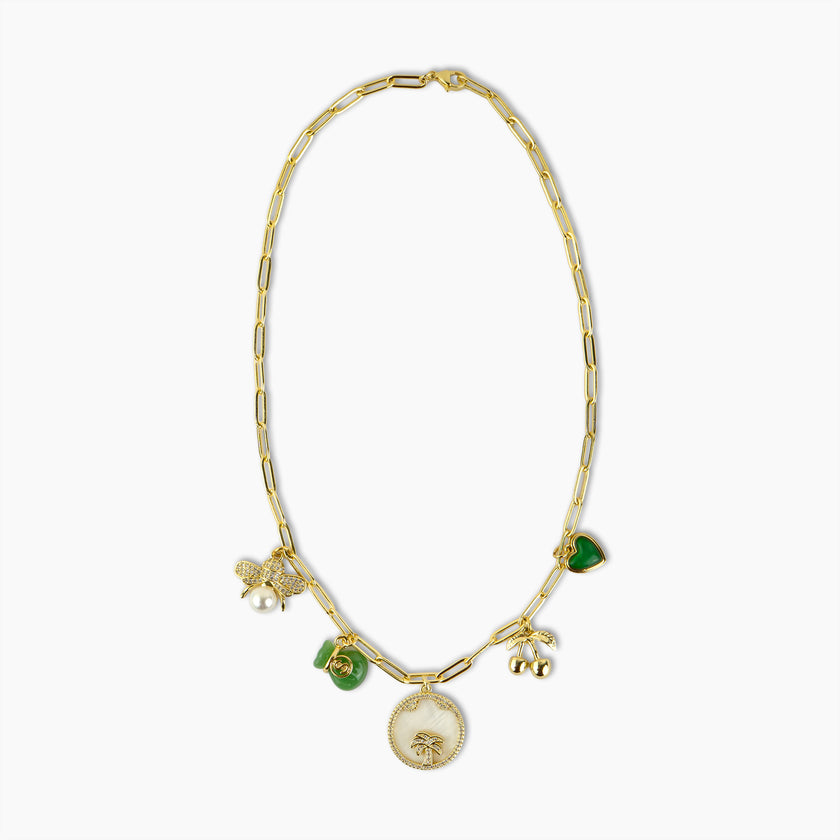 Emerald Garden Charm Necklace