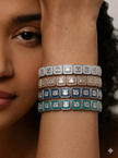 The Prism Tile Light Blue Stretch Bracelet