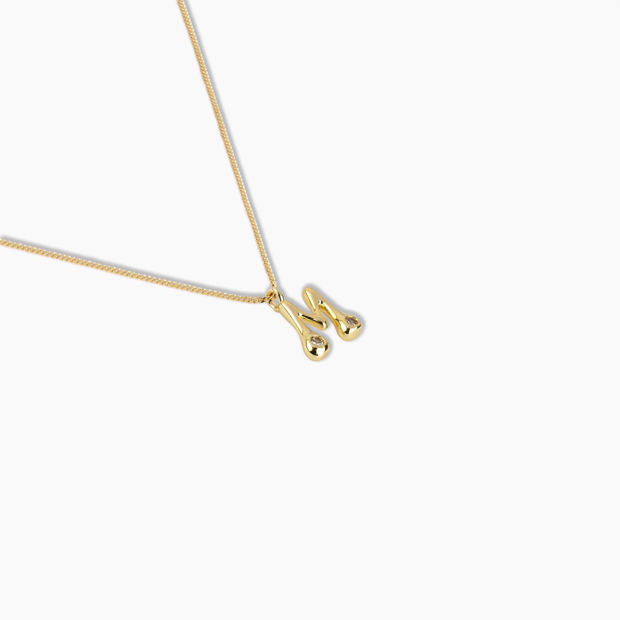 Duo Diamond Initial Necklace