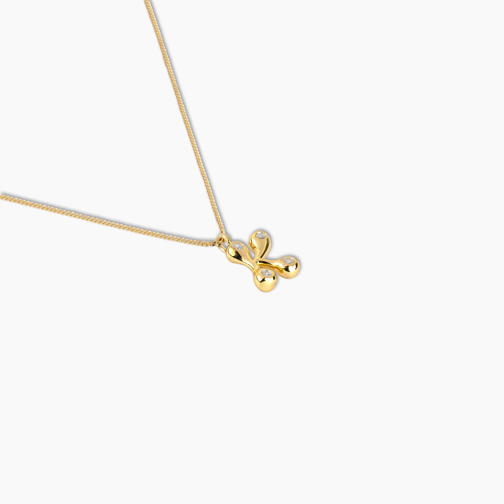 Duo Diamond Initial Necklace