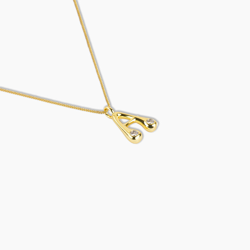 Duo Diamond Initial Necklace