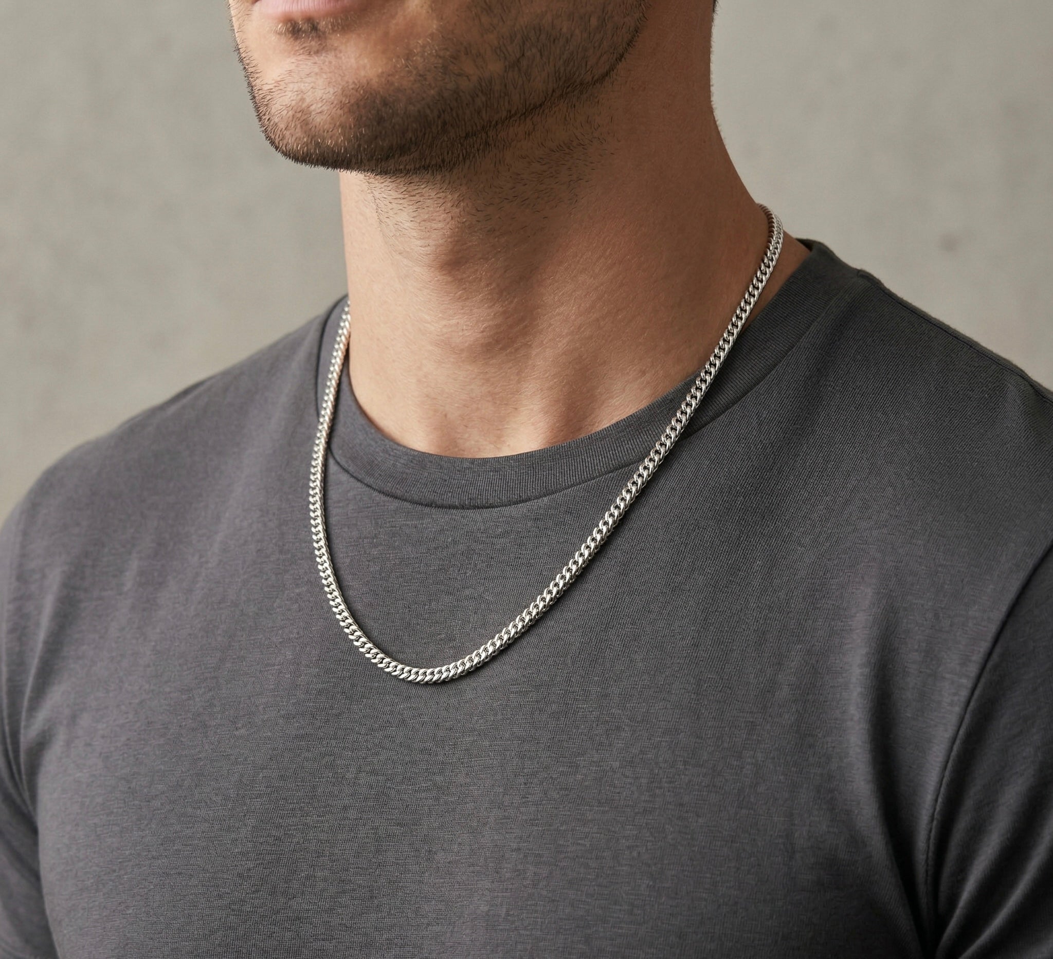 Mercury Silver Cuban Chain