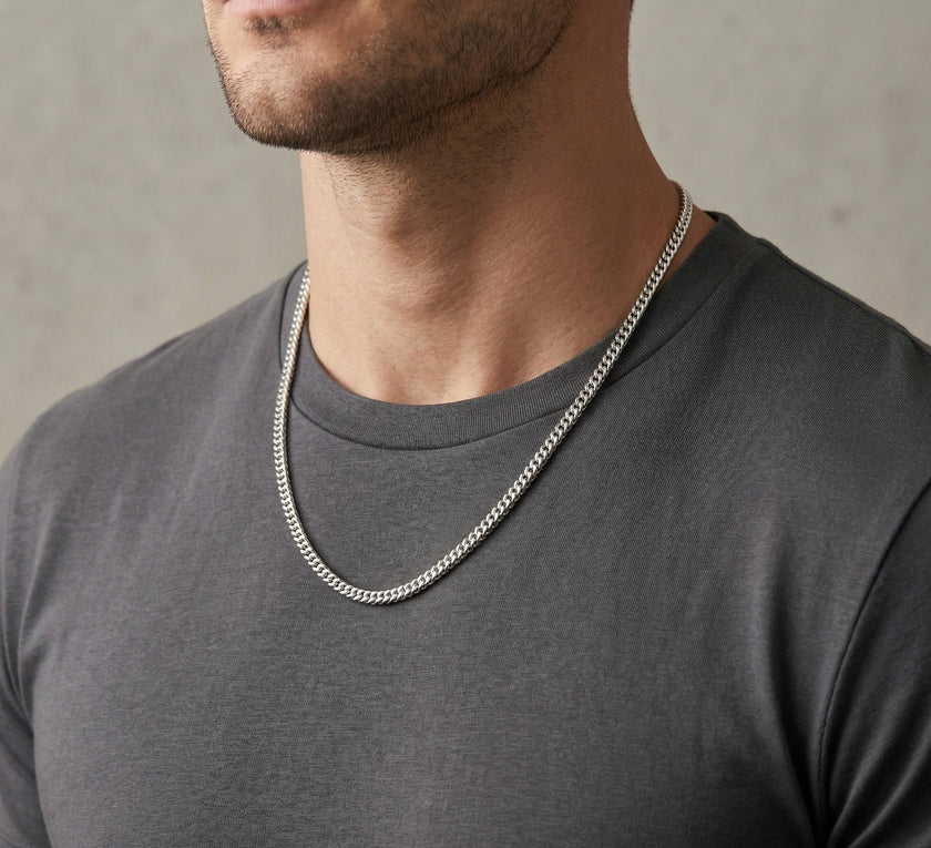 Mercury Silver Cuban Chain