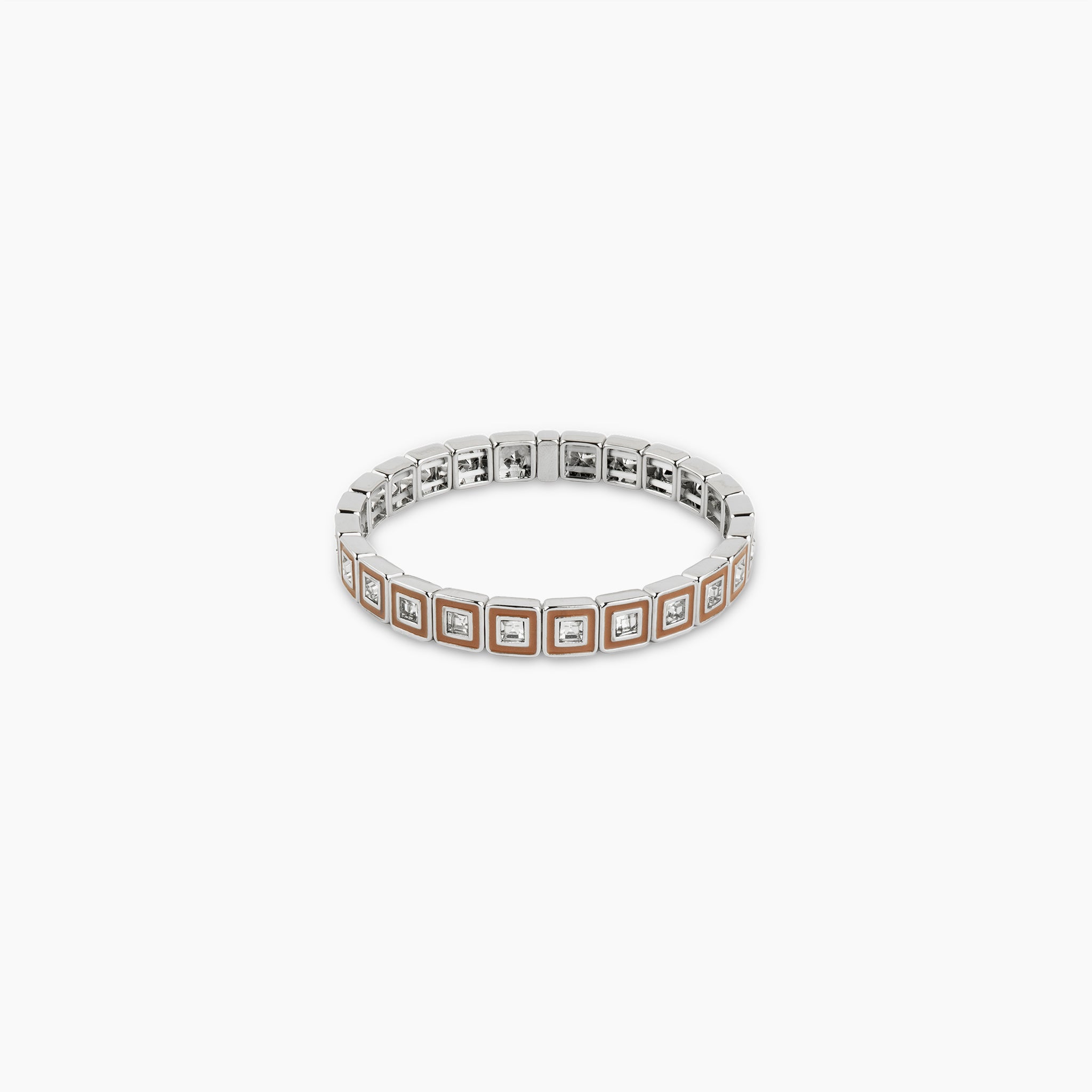 The Prism Tile Brown Stretch Bracelet